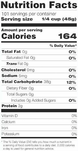 The Nutrition Facts of Khazana Brown Basmati Rice Big