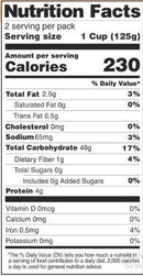 The Nutrition Facts of Khazana Organic Basmati Rice