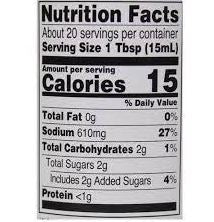 The Nutrition Facts of Kikkoman The Original Terayaki 