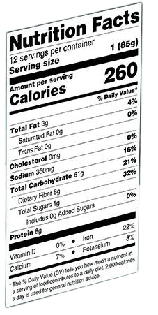 The Nutrition Facts of Lahori Delight Punjabi Samosa (12pcs) 