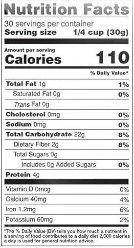 The Nutrition Facts of Laxmi Bajri Flour