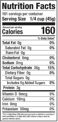 The Nutrition Facts of Laxmi Diabetic Rice