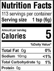 The Nutrition Facts of Laxmi Garlic Paste 