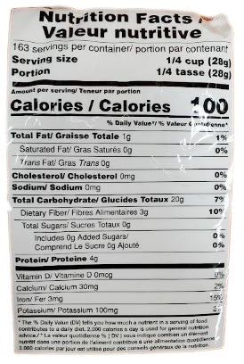 The Nutrition Facts of Laxmi MultiGrain Chappati Flour