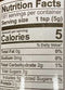 The Nutrition Facts of Laxmi Natural Tamarind Concentrate