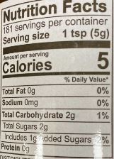 The Nutrition Facts of Laxmi Natural Tamarind Concentrate