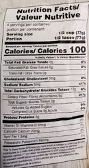 The Nutrition Facts of Laxmi ToorVar Lilvar 