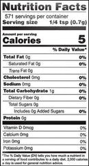 The Nutrition Facts of Laxmi Turmeric powder 