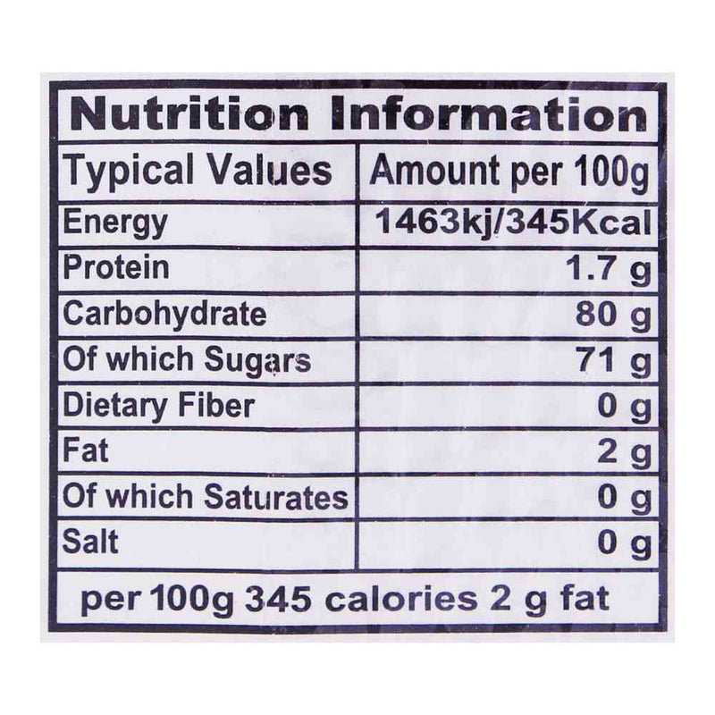 The Nutrition Facts of Laziza Doodh Dullari Dessert Mix 