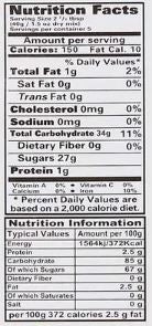 The Nutrition Facts of Laziza Falooda Kesar Dessert Mix 