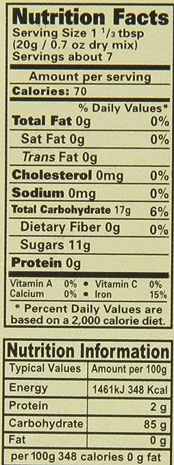 The Nutrition Facts of Laziza Firni Khas Saffron Ground Rice Pudding 