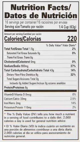 The Nutrition Facts of Laziza Haleem Masala 