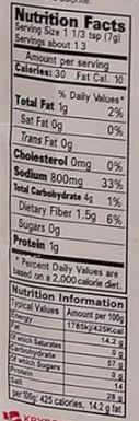 The Nutrition Facts of Laziza Karahi/Fry Meat 