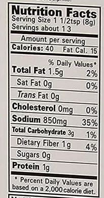 The Nutrition Facts of Laziza Qeema Masala 