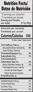 The Nutrition Facts of Laziza Strawberry Custard Powder 