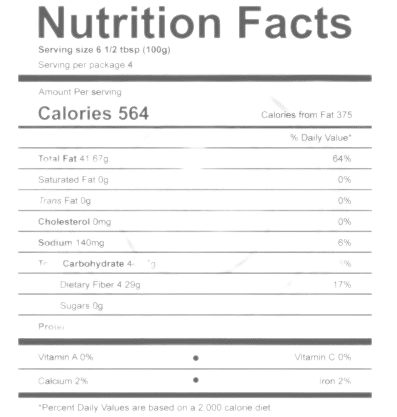 The Nutrition Facts of Laziza Fried onions 