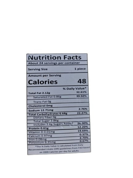 The Nutrition Facts of Lazzat Coconut Biscuits 
