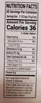 The Nutrition Facts of Lazzat Vanilla Custard Powder