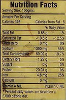 The Nutrition Facts of Lijjat Cumin Papad 