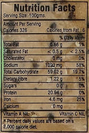 The Nutrition Facts of Lijjat Punjabi Masala papad 