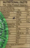 The Nutrition Facts of Lijjat Urad Black Pepper papad 