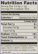 The Nutrition Facts of Lior Kosher Salt 