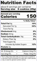 This is the Nutrition of Loaker Blueberry Yogurt Wafers.