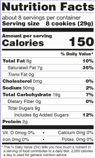 This is the Nutrition of Loaker Blueberry Yogurt Wafers.