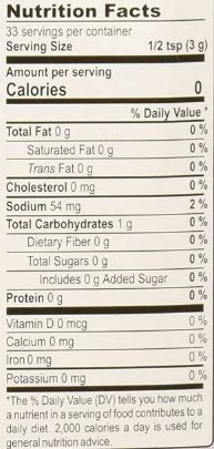 The Nutrition Facts of MDH Jal Jeera Masala 