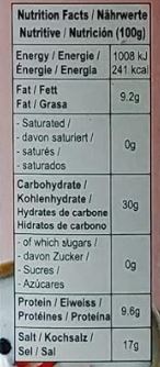 The Nutrition Facts of MDH Rajmah Masala 
