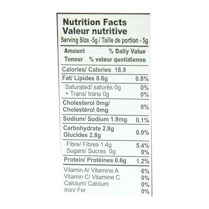 The Nutrition Facts of MDH Tea Masala 