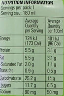 The Nutrition Facts of MTR Badam Cardamom Drink 6 pack