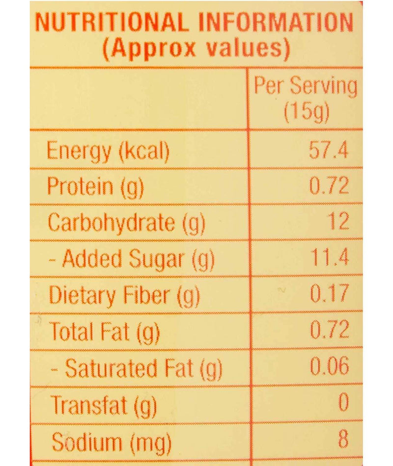 The Nutrition Facts of MTR Badam Drink Instant Mix