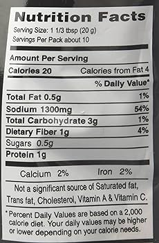The Nutrition Facts of MTR Bisibele Bath Paste