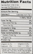 The Nutrition Facts of MTR Channa Masala Powder