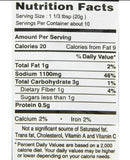 The Nutrition Facts of MTR Madras Sambar Powder