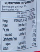 The Nutrition Facts of MTR Vangi Bhath Masala