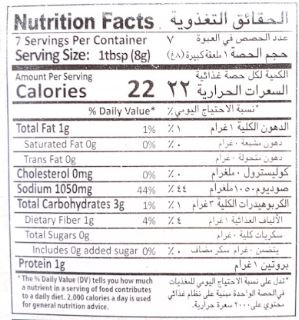 The Nutrition Facts of Mehran Bombay Biryani 