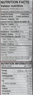 This is the Nutrition of Mirch Masala Chana Dal.