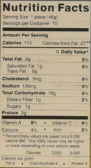 The Nutrition Facts of Mirch Masala Dal Puri (10 pcs) 