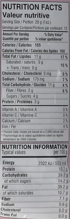 This is the Nutrition of Mirch Masala Khatta Mitha.