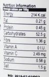 The Nutrition Facts of Mitchell's Imlee Sauce ITU Grocers Inc.