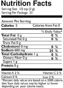 The Nutrition Facts of Mother's Recipe Chole Masala 