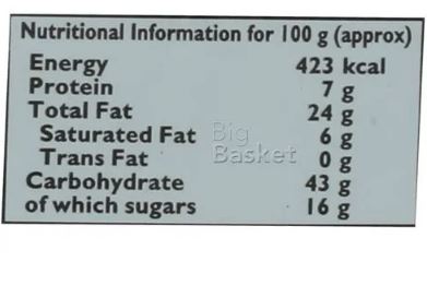 The Nutrition Facts of Mother's Recipe Chicken Nawabi Masala 