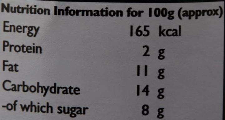 The Nutrition Facts of Mother's Recipe Madras Onion Pickle 