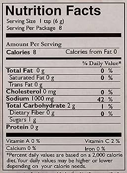 The Nutrition Facts of Mother's Recipe Panipuri Masala 