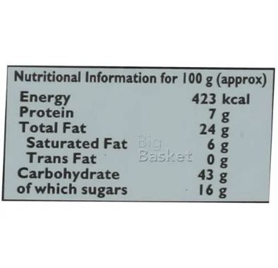 The Nutrition Facts of Mother's Recipe RTC Chicken Nawabi Mix 