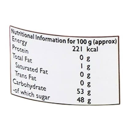 The Nutrition Facts of Mother's Recipe Sweet 'N' Sour Lime Pickle 