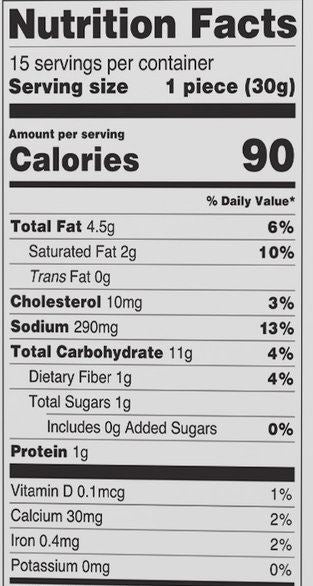 The Nutrition Facts of Nanak Jalapeno Peppers 15 pcs 
