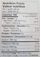 The Nutrition Facts of Nanak Veggie Burger Patties 
